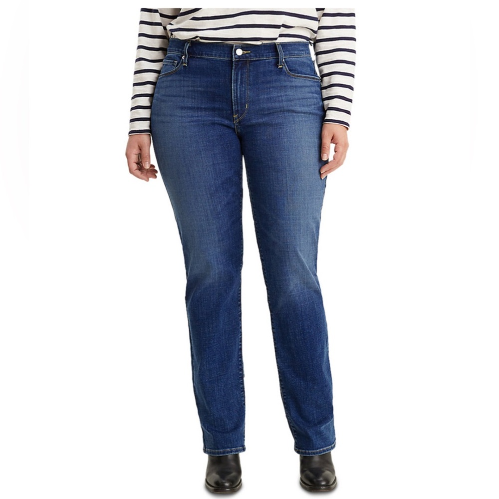 Levi’s Women’s Plus Classic Straight Leg Jeans in Lapis Dark| 16W